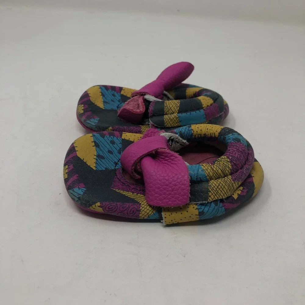 Freshly Picked Patchwork Sally Moccasins Baby 2 Infant Pink Disney  Leather